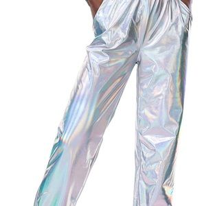 Shiny Metallic High Waist Stretchy Pant